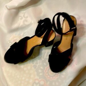 Cute trendy platform heels with ankle strap, and 3 inch heel